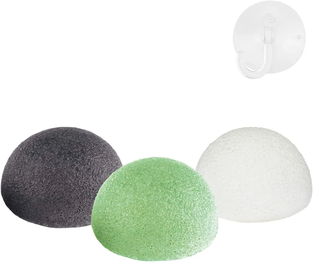 Lumivo Konjac Sponge wet and expanded — soft jelly-like texture when saturated with water