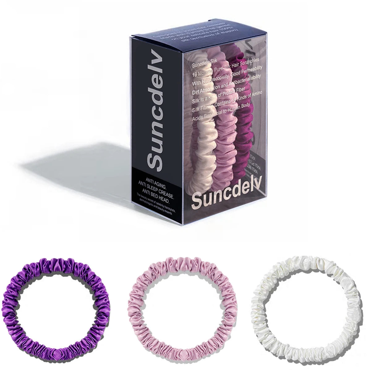 Satin Hair Scrunchies Set
