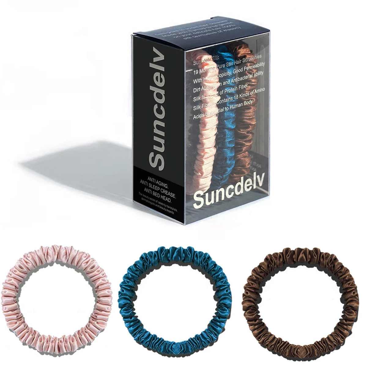 Satin Hair Scrunchies Set
