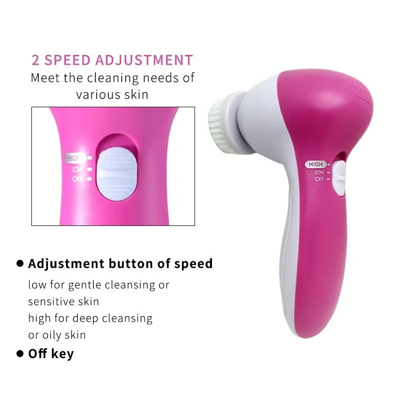 Lumivo Electric Face Brush silicone head close-up — ultra-hygienic non-porous bristles