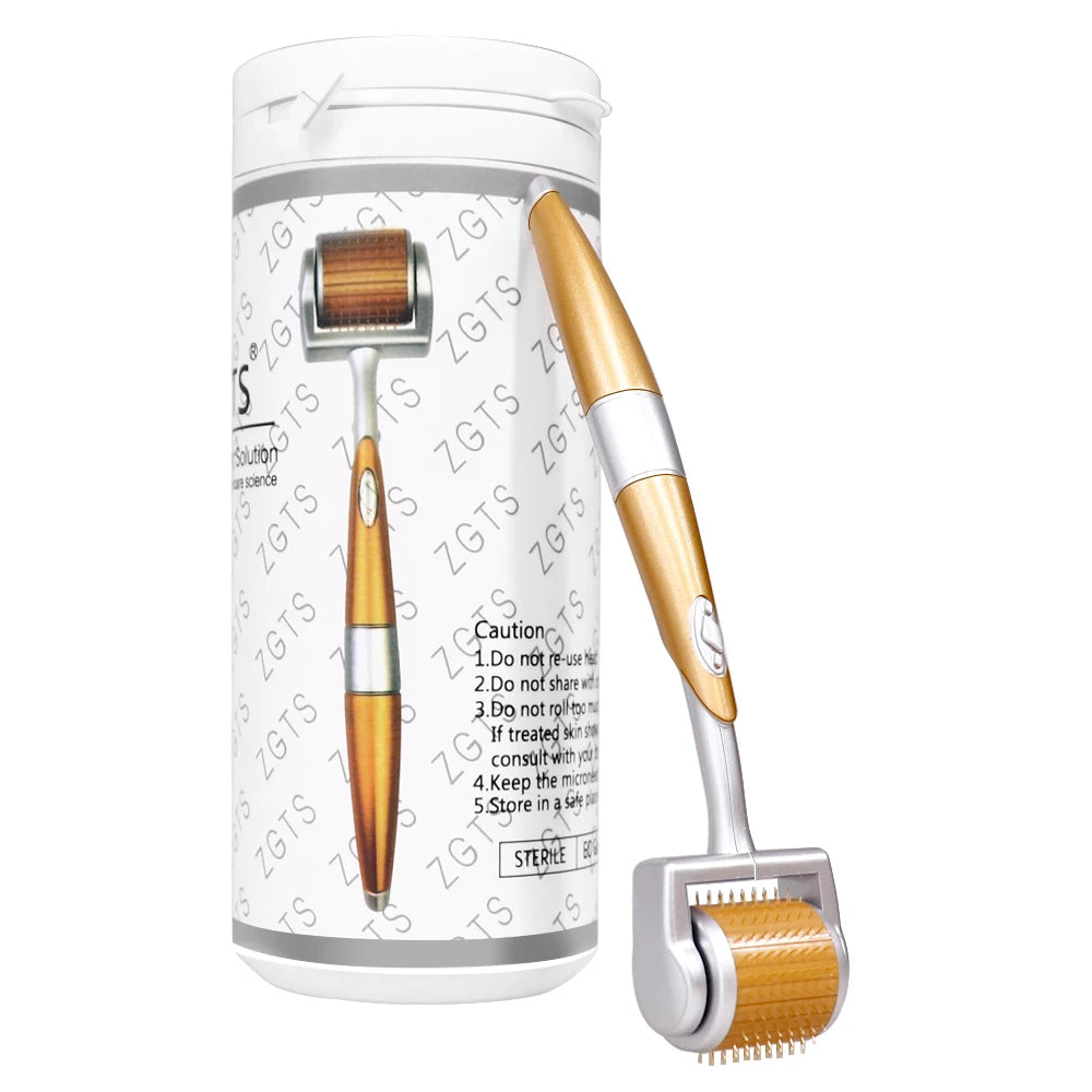 Lumivo Micro-Needling Derma Roller — 540 titanium needle wheel for skin rejuvenation