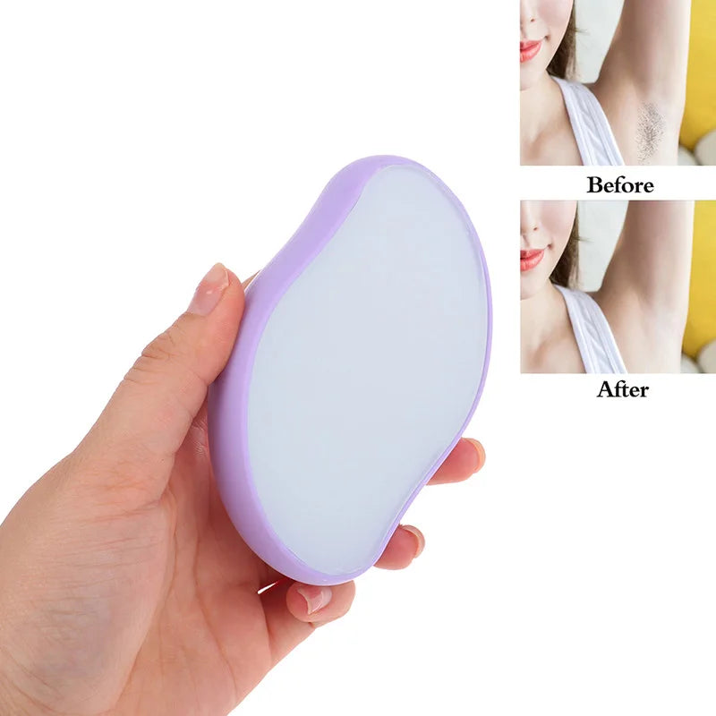 Lumivo Crystal Hair Eraser close-up — micro-abrasion crystal surface that removes hair