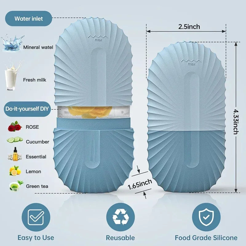 Lumivo Ice Roller Face Massager frozen roller head — stainless steel cooling element