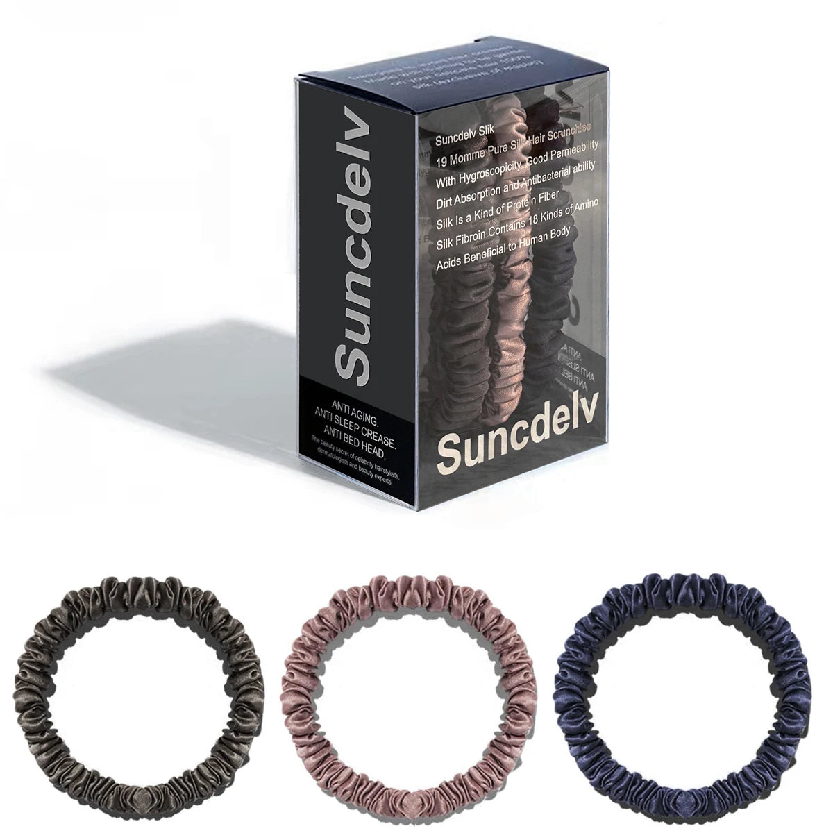 Satin Hair Scrunchies Set