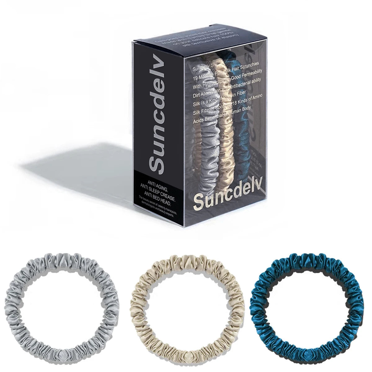 Satin Hair Scrunchies Set