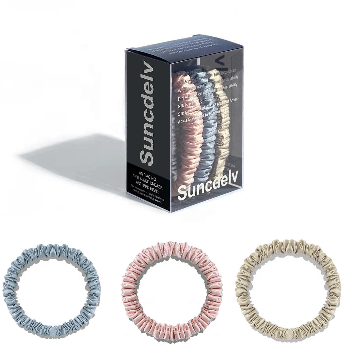 Satin Hair Scrunchies Set