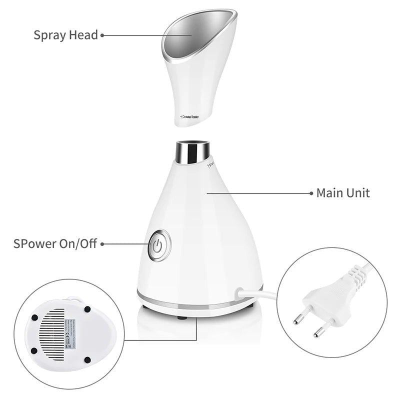 Lumivo Facial Steamer with USB power — portable spa-grade ionic steamer for home use
